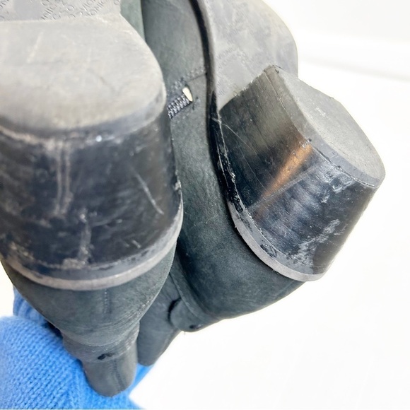 🌷SALE Vionic Roselyn Nubuck Leather Ankle Boots Size 6 Black Heeled - Picture 9 of 14